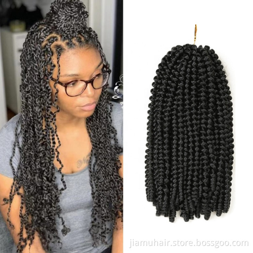 12 inch Synthetic Bomb Twist Braiding Hair Ombre Kinky Curly Crochet Hair Spring Twist Crochet Braid Hair Extension